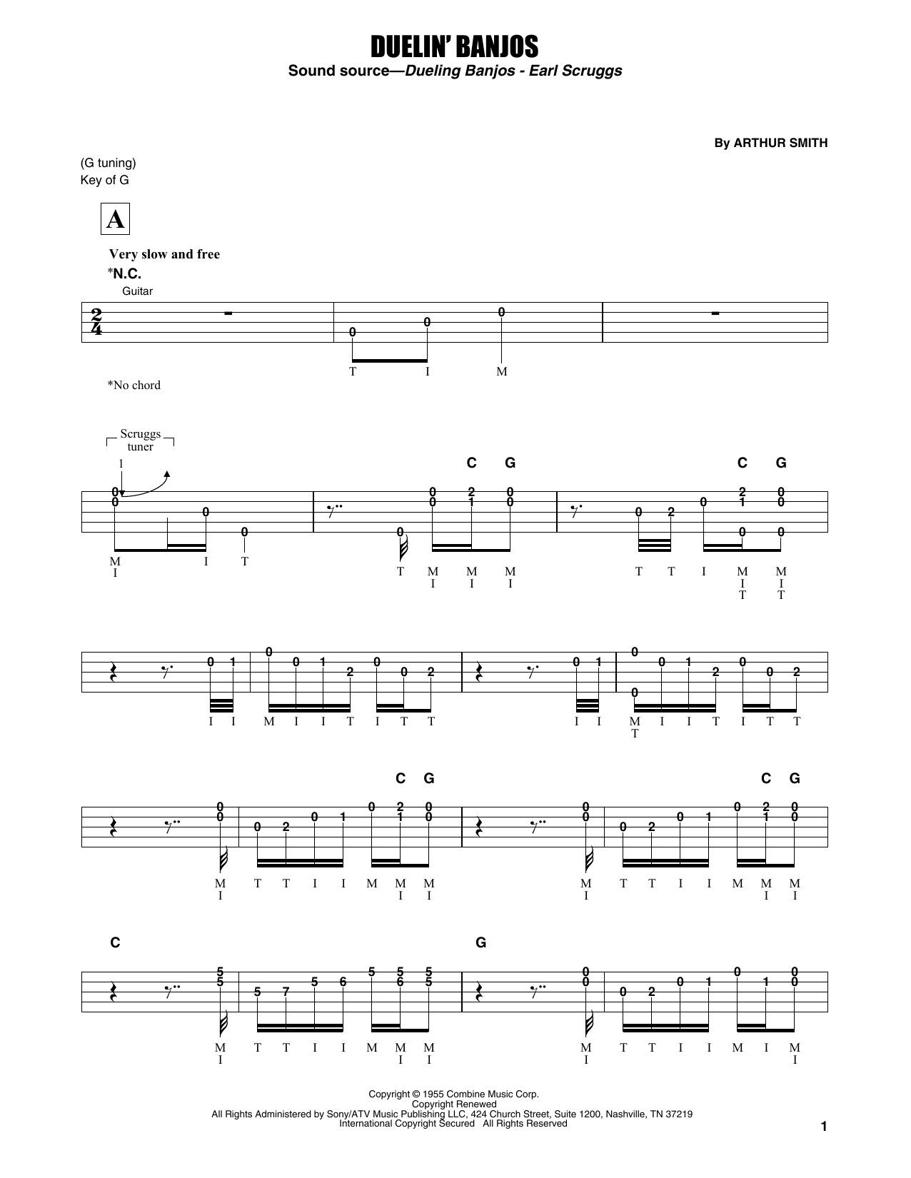 Duelin' Banjos (Banjo Tab) von Earl Scruggs
