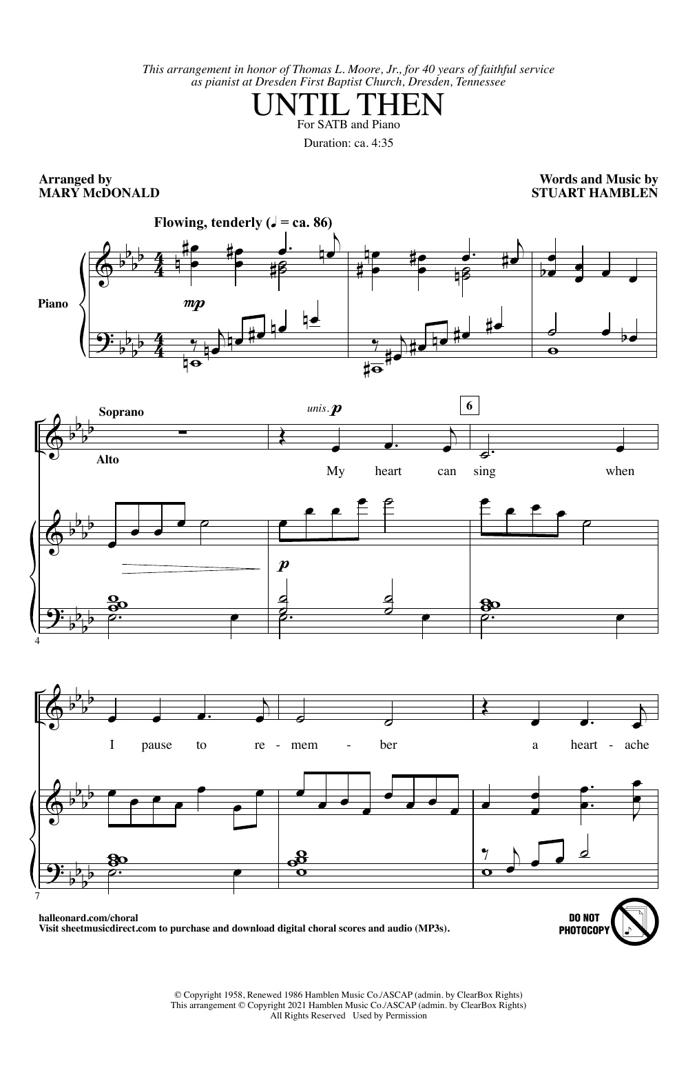 Until Then (arr. Mary McDonald) (SATB Choir) von Stuart Hamblen