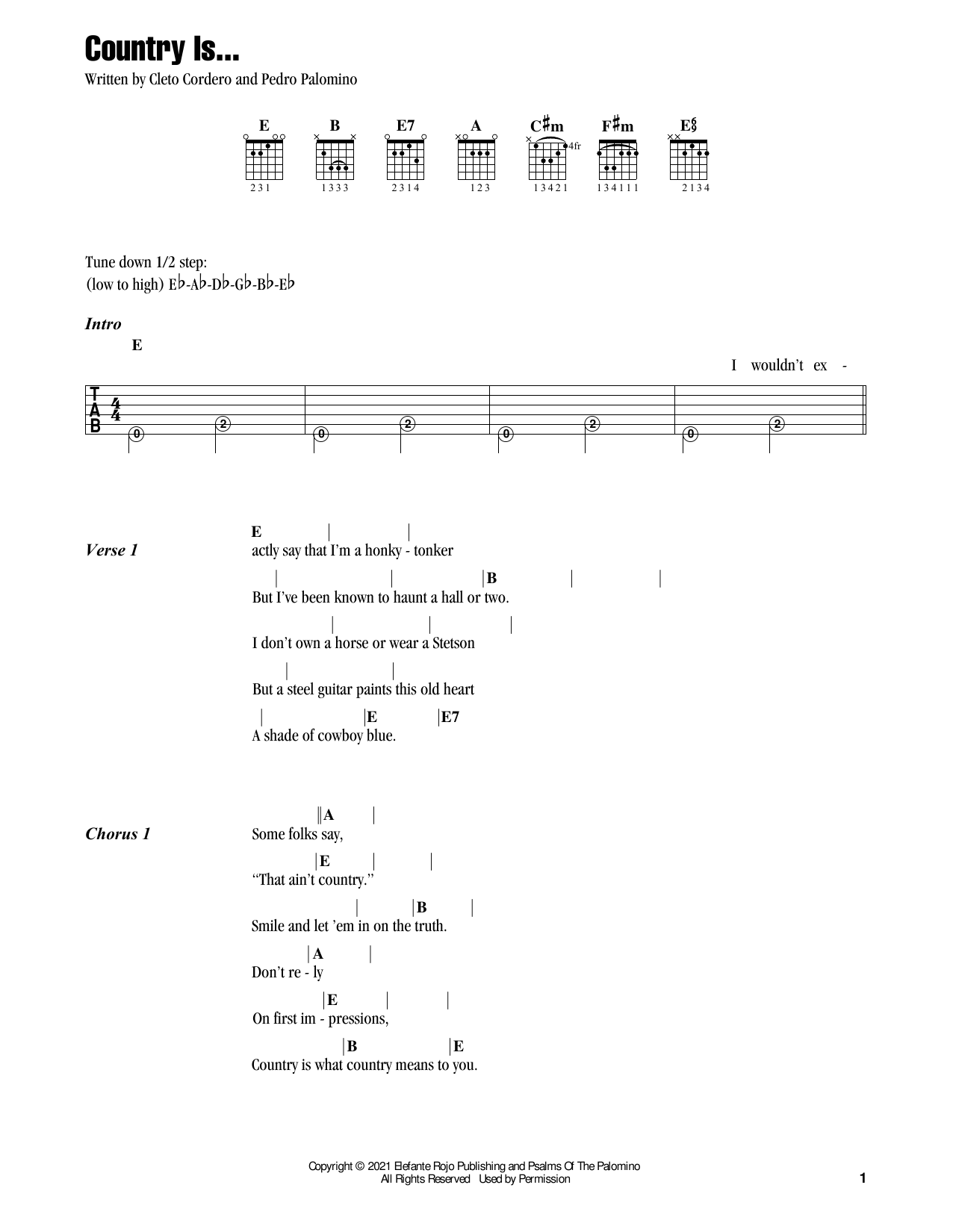 Country Is... (Guitar Chords/Lyrics) von Flatland Cavalry