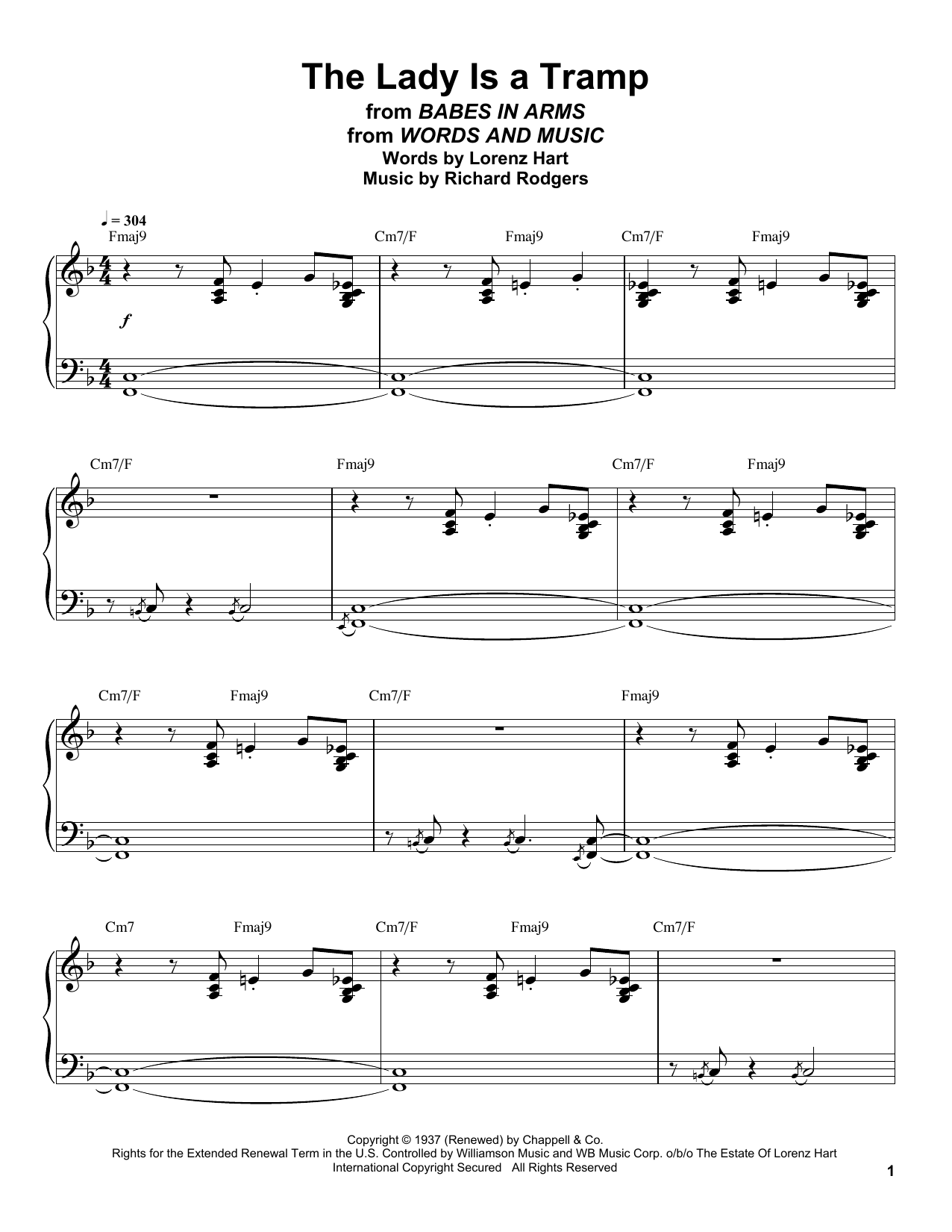 The Lady Is A Tramp (Piano Transcription) von Oscar Peterson