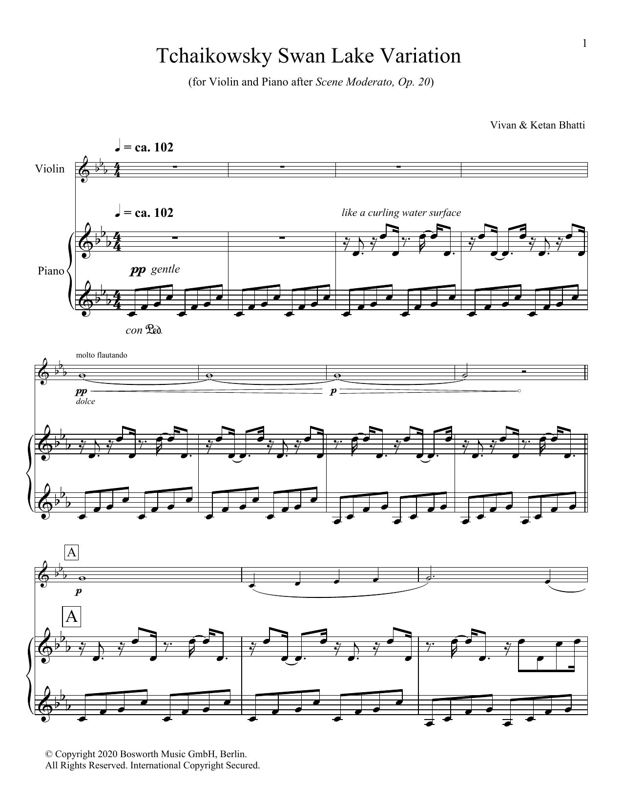 Tchaikowsky Swan Lake Variation (Violin and Piano) von Vivan & Ketan Bhatti