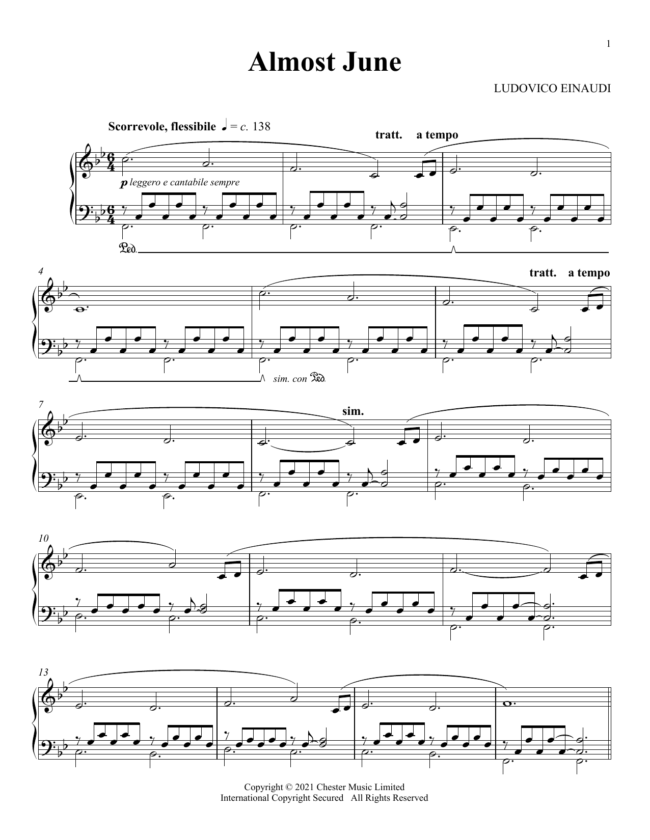 Almost June (Piano Solo) von Ludovico Einaudi