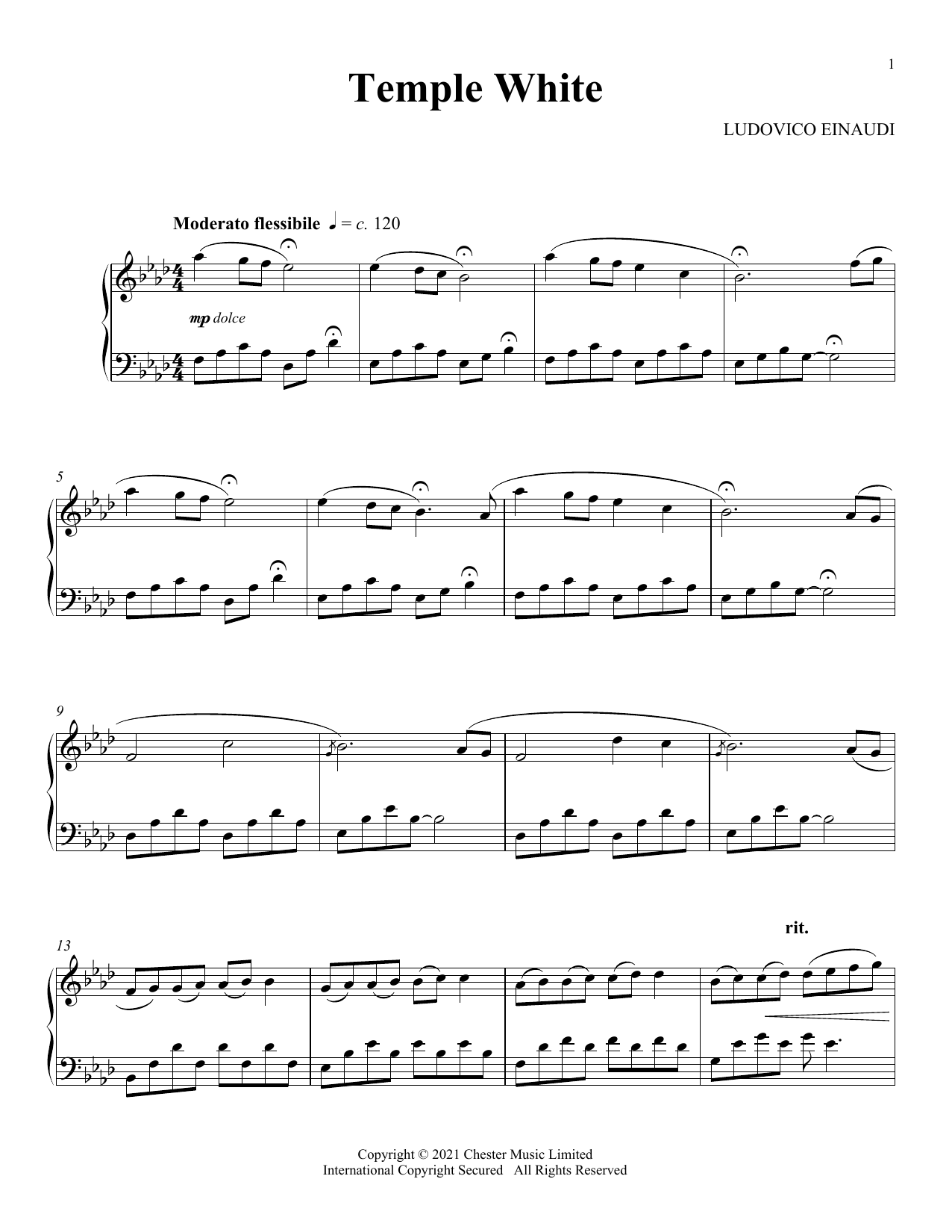 Temple White (Piano Solo) von Ludovico Einaudi