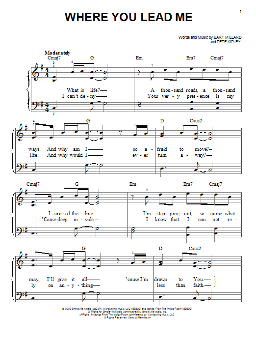 Where You Lead Me (Easy Piano) von MercyMe