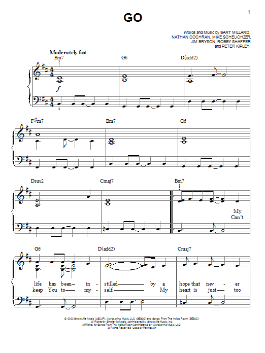 Go (Easy Piano) von MercyMe