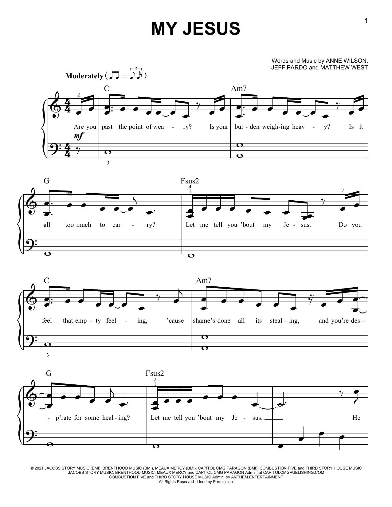 My Jesus (Easy Piano) von Anne Wilson