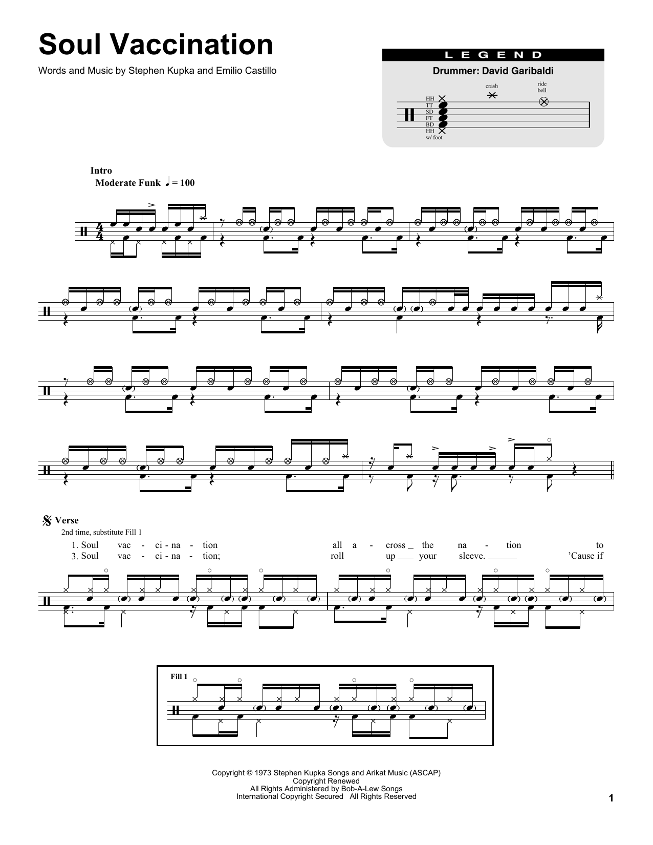 Soul Vaccination (Drums Transcription) von Tower Of Power