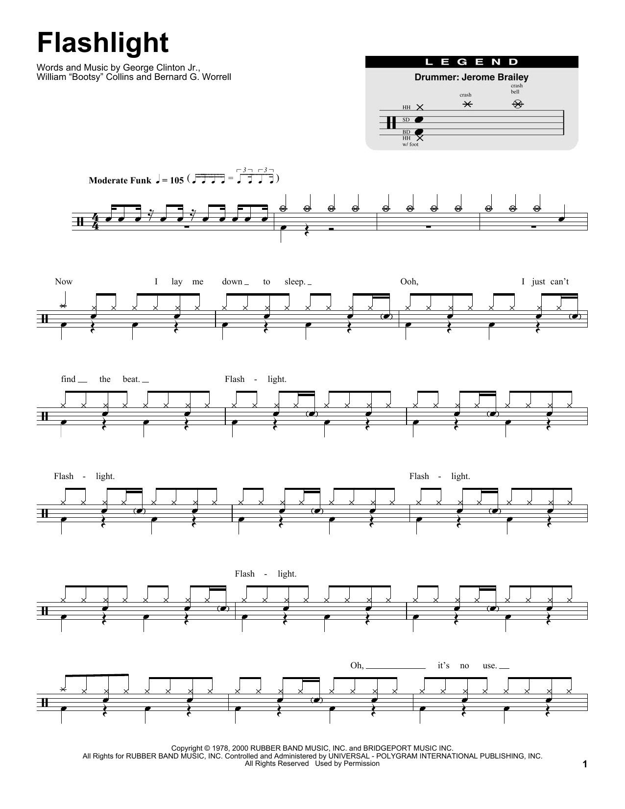 Flashlight (Drums Transcription) von Parliament