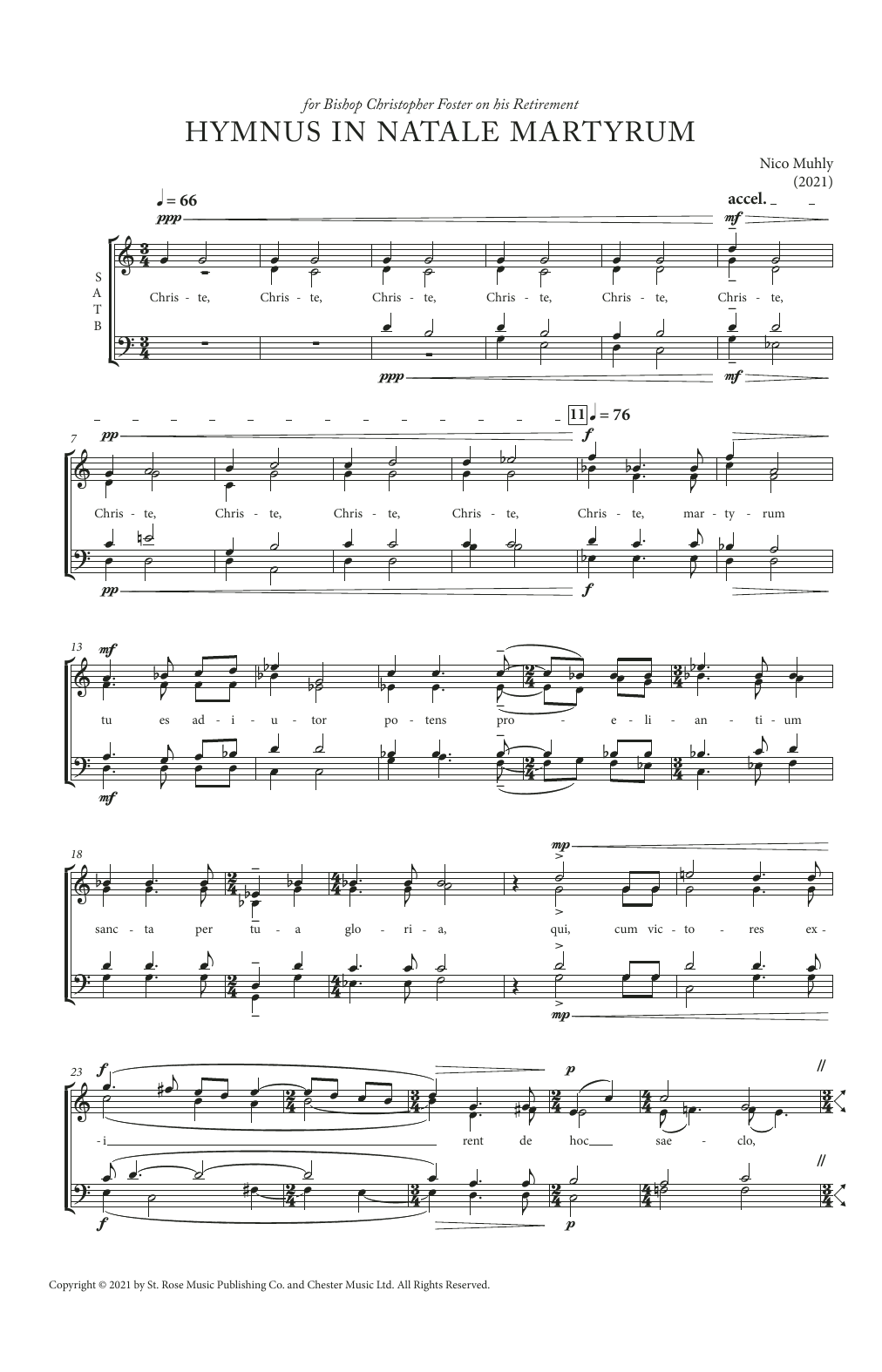 Hymnus In Natale Martyrum (SATB Choir) von Nico Muhly