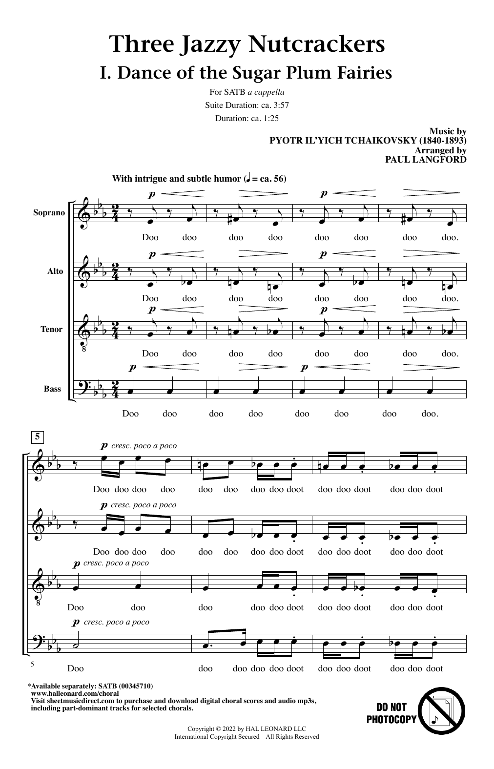 Three Jazzy Nutcrackers (SATB Choir) von Paul Langford