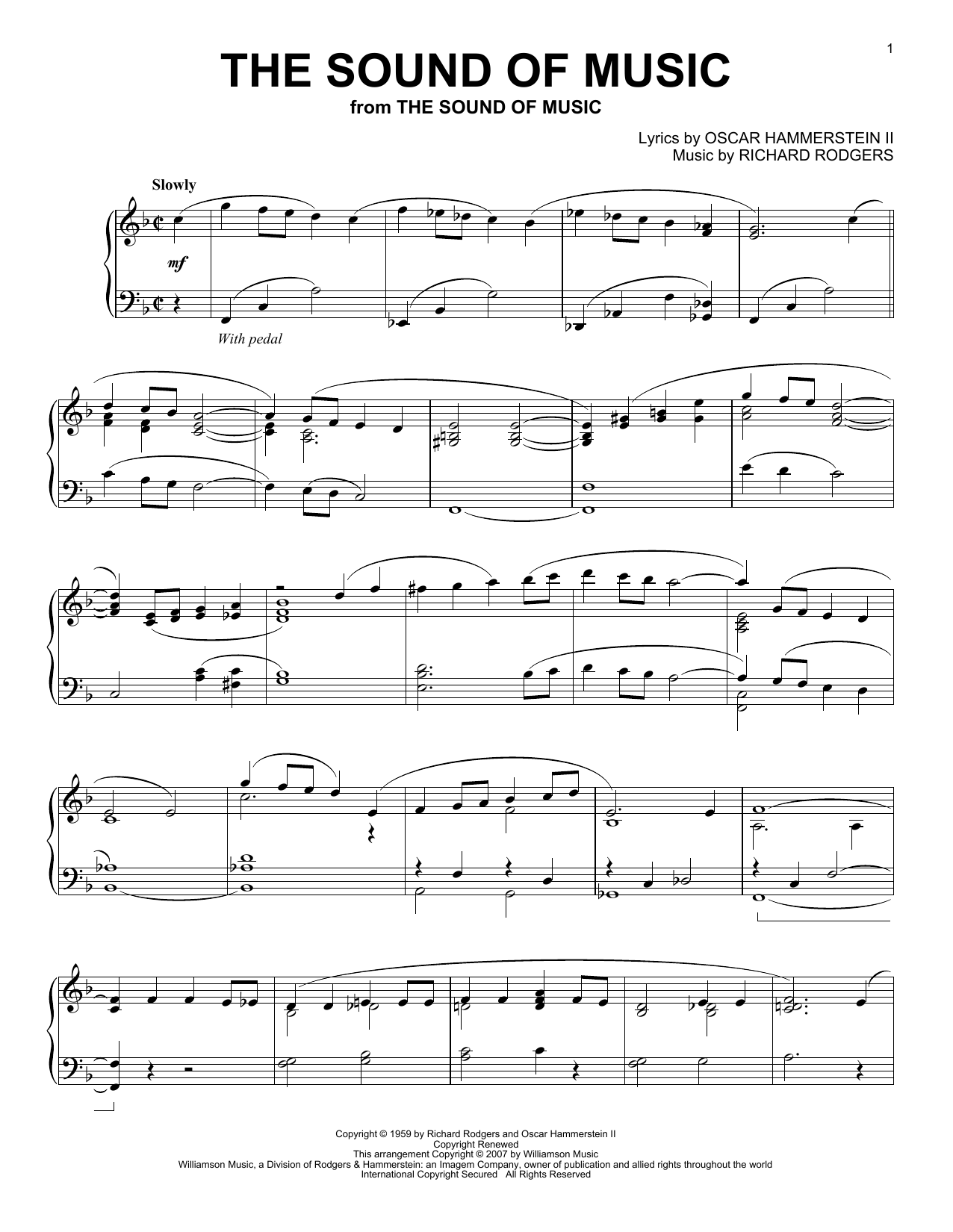 The Sound Of Music (Piano Solo) von Rodgers & Hammerstein