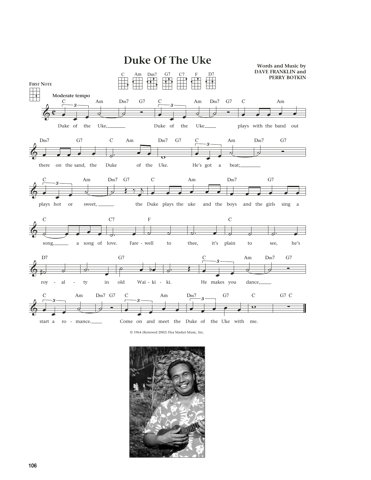 Duke Of The Uke (from The Daily Ukulele) (arr. Liz and Jim Beloff) (Ukulele) von Dave Franklin and Perry Botkin