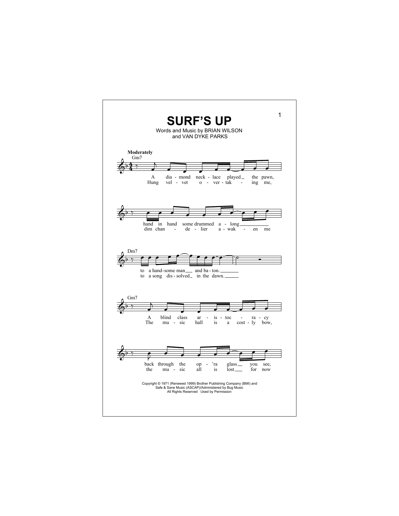 Surf's Up (Lead Sheet / Fake Book) von The Beach Boys