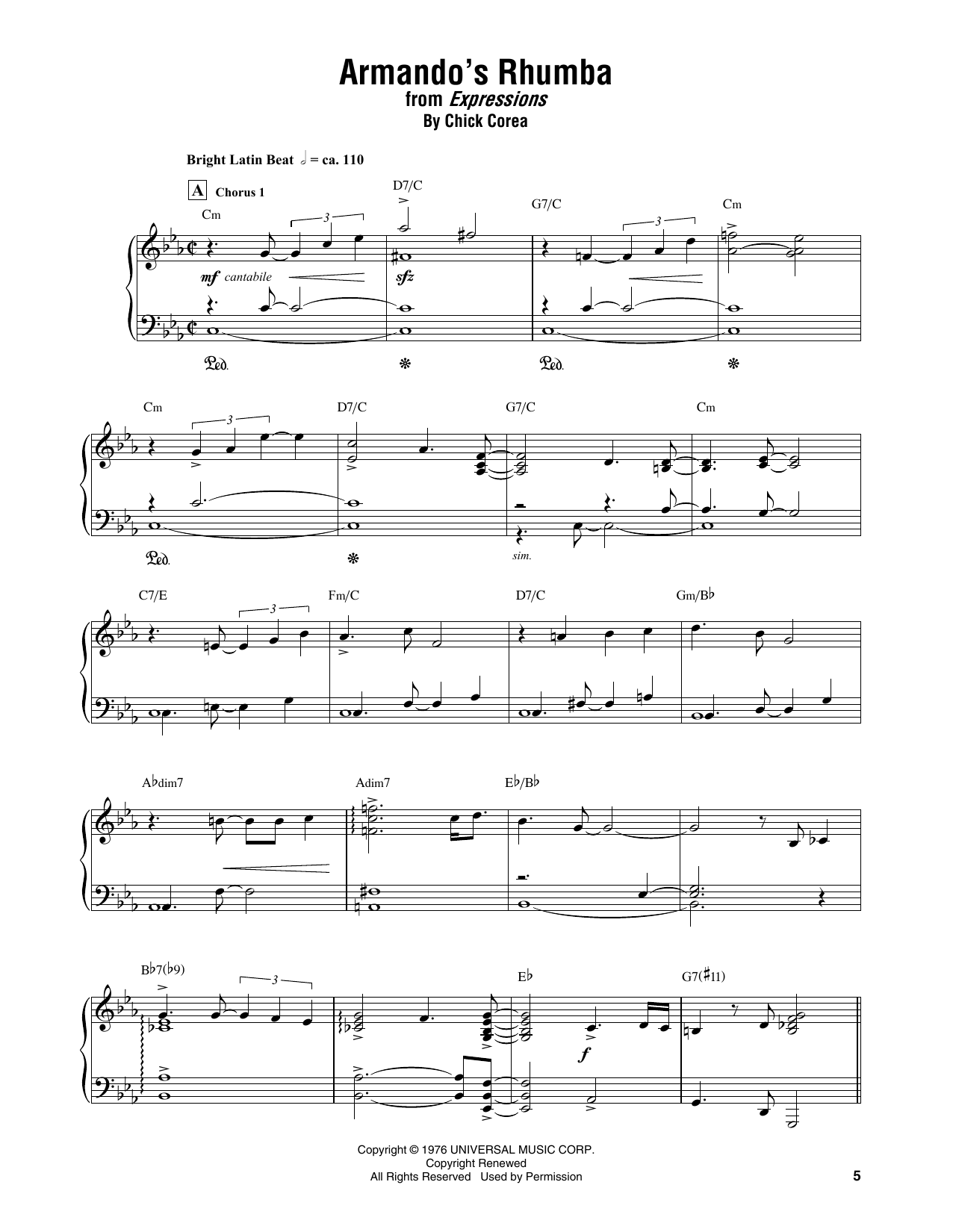 Armando's Rhumba (Piano Transcription) von Chick Corea