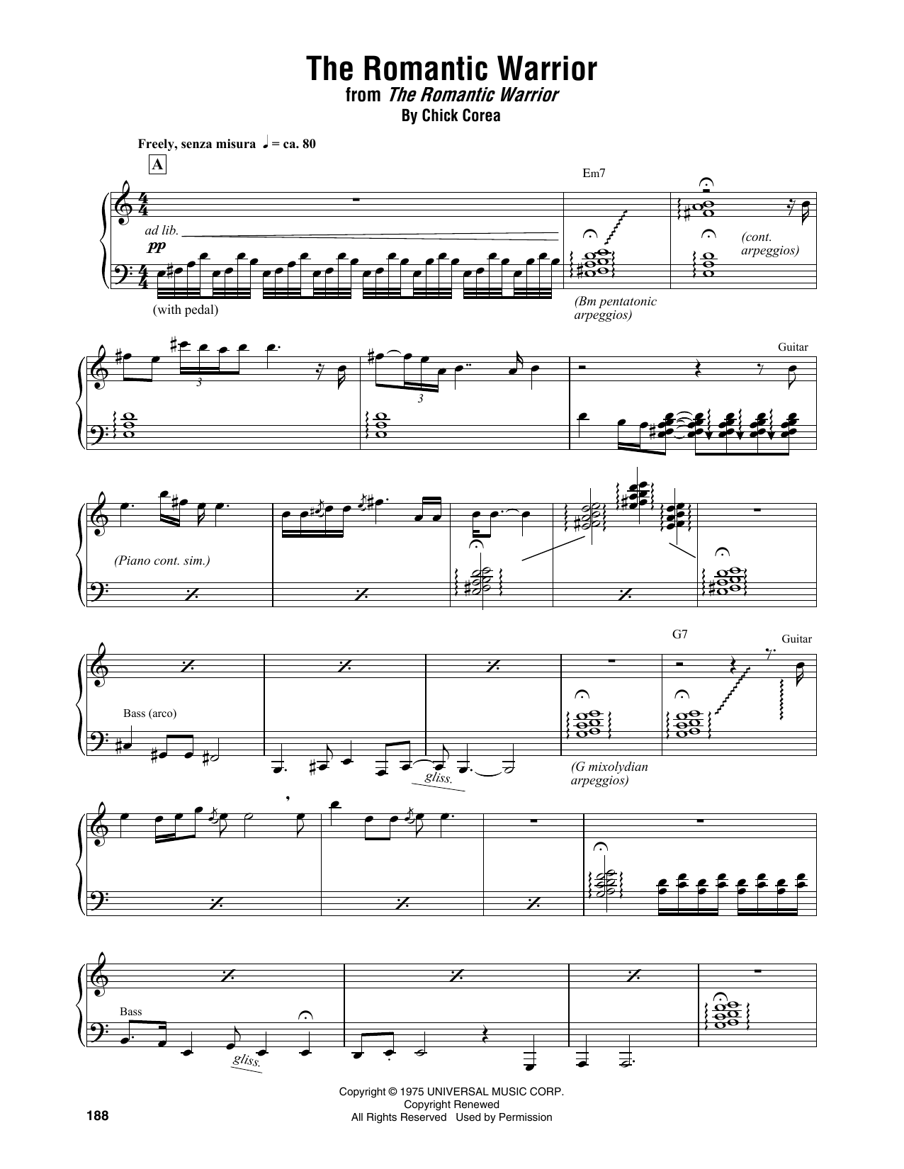 The Romantic Warrior (Piano Transcription) von Chick Corea