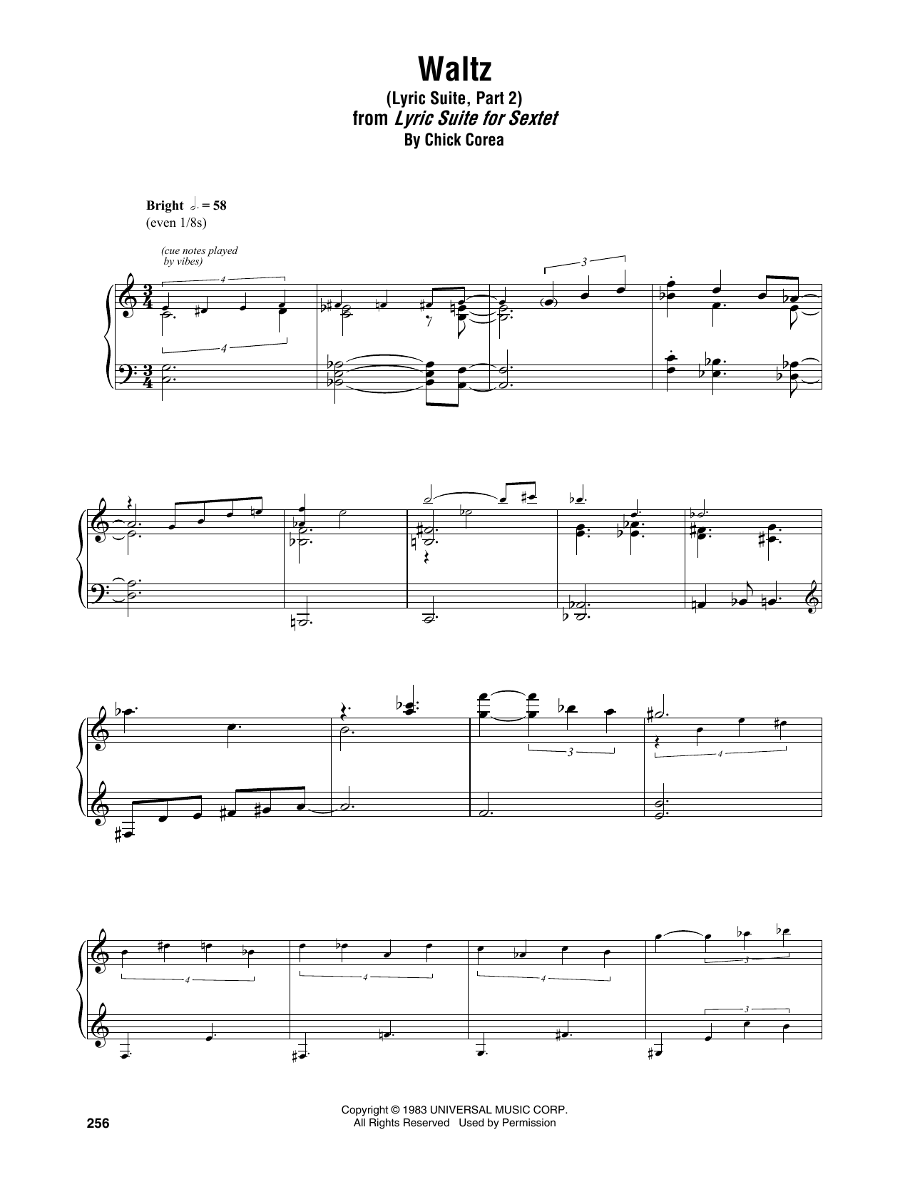 Waltz (Lyric Suite, Part 2) (Piano Transcription) von Chick Corea