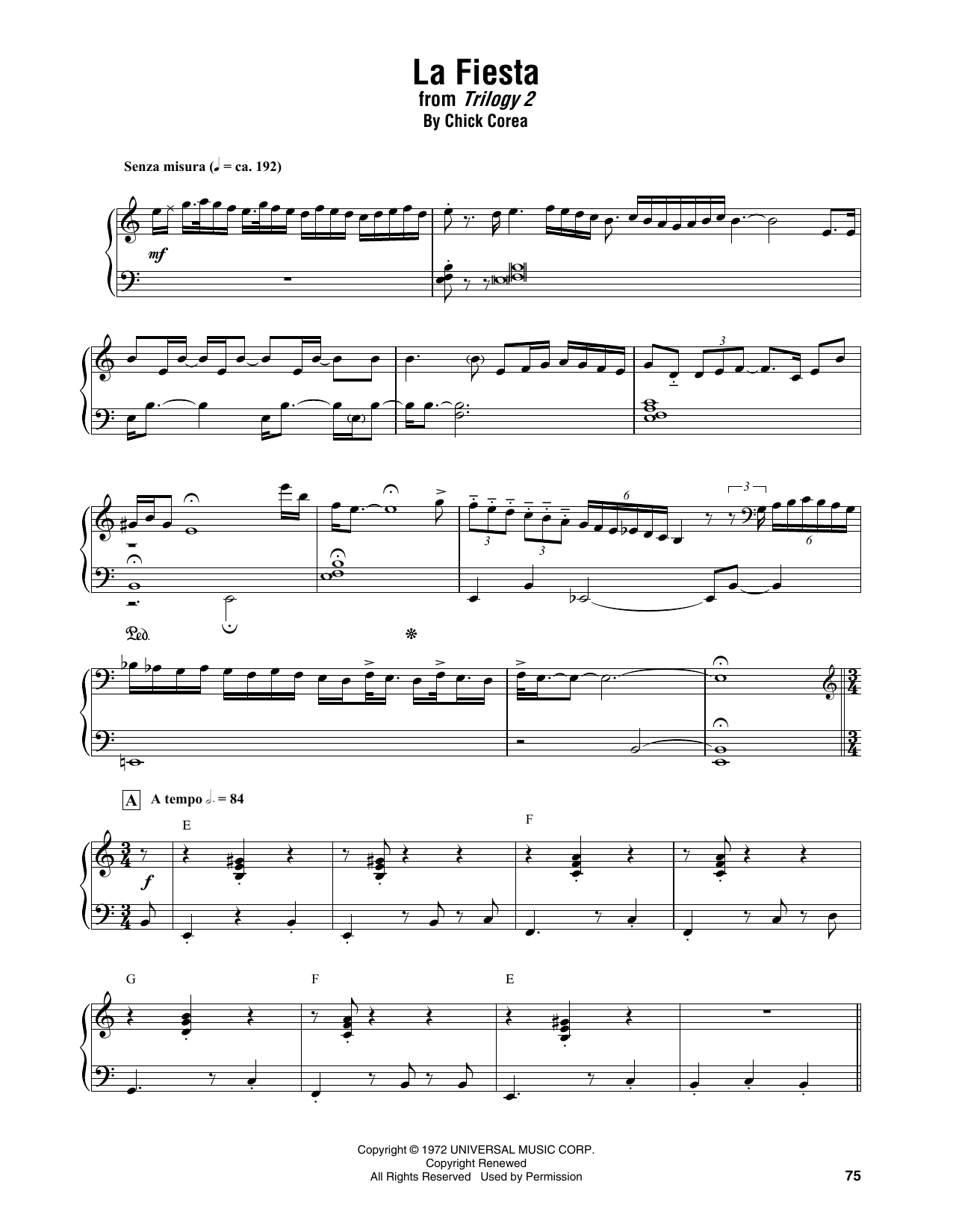 La Fiesta (Piano Transcription) von Chick Corea