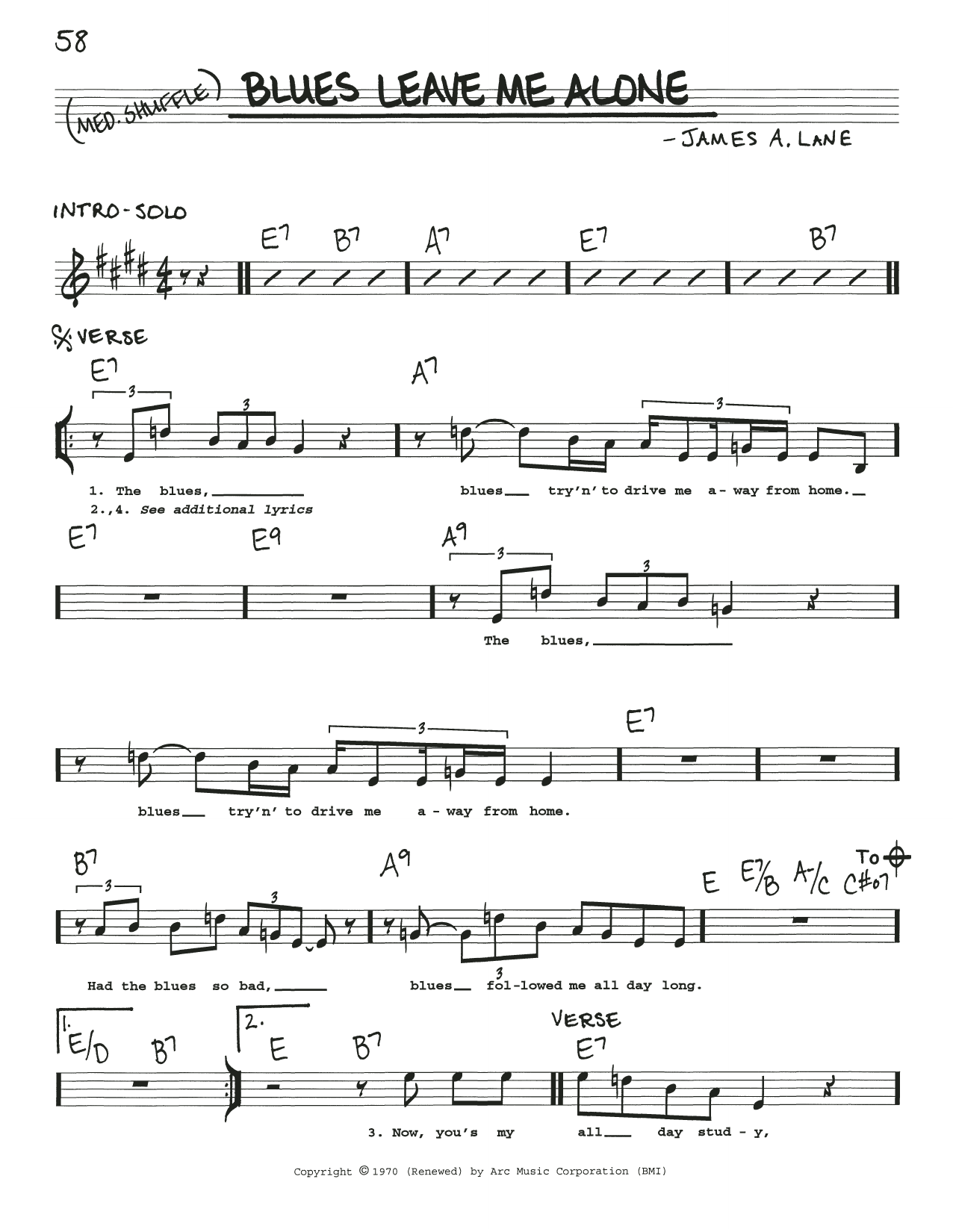Blues Leave Me Alone (Real Book  Melody, Lyrics & Chords) von Eric Clapton