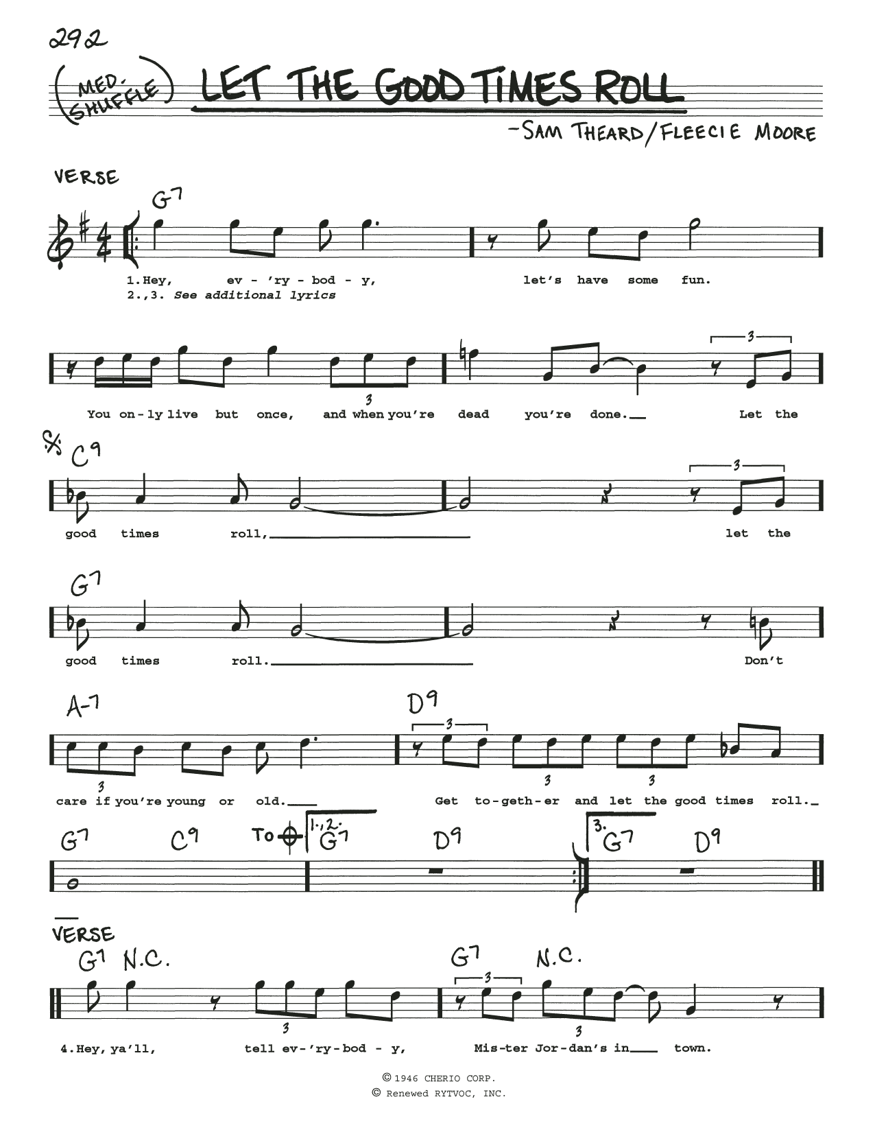 Let The Good Times Roll (Real Book  Melody, Lyrics & Chords) von B.B. King