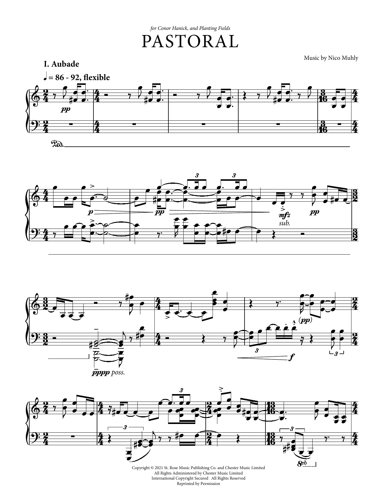 Pastoral (Piano Solo) von Nico Muhly
