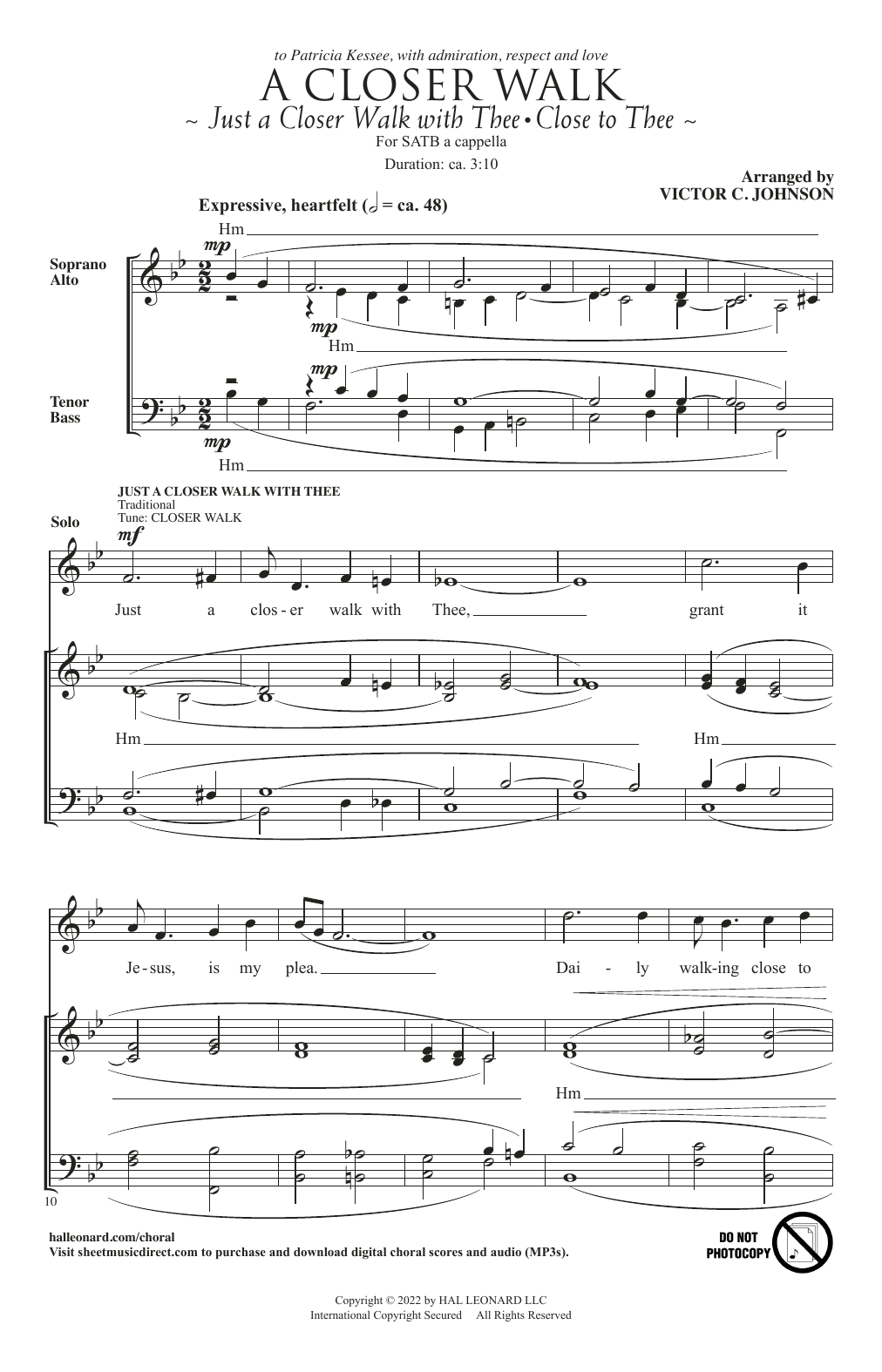 A Closer Walk (SATB Choir) von Victor C. Johnson