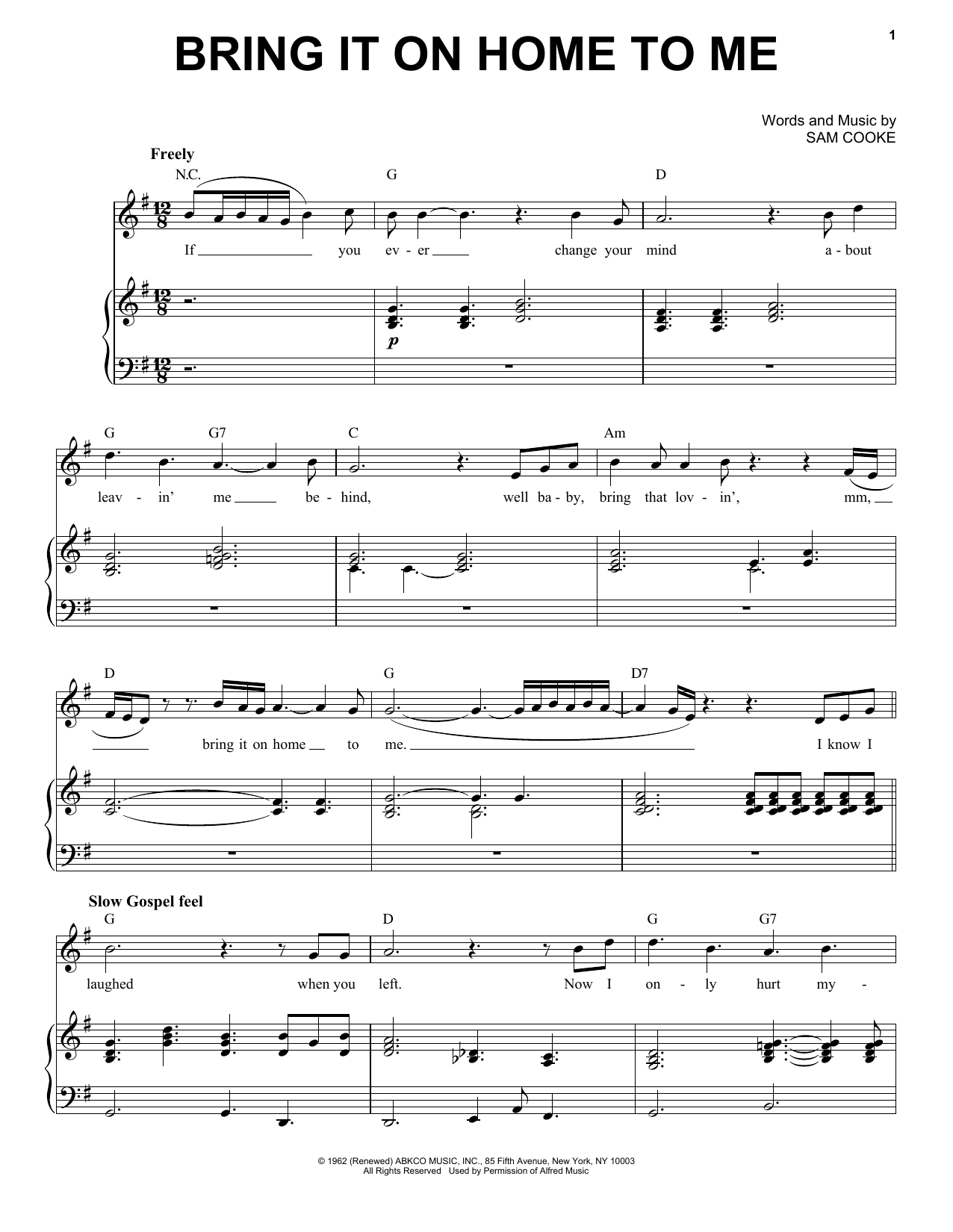 Bring It On Home To Me (Piano & Vocal) von Michael Bubl