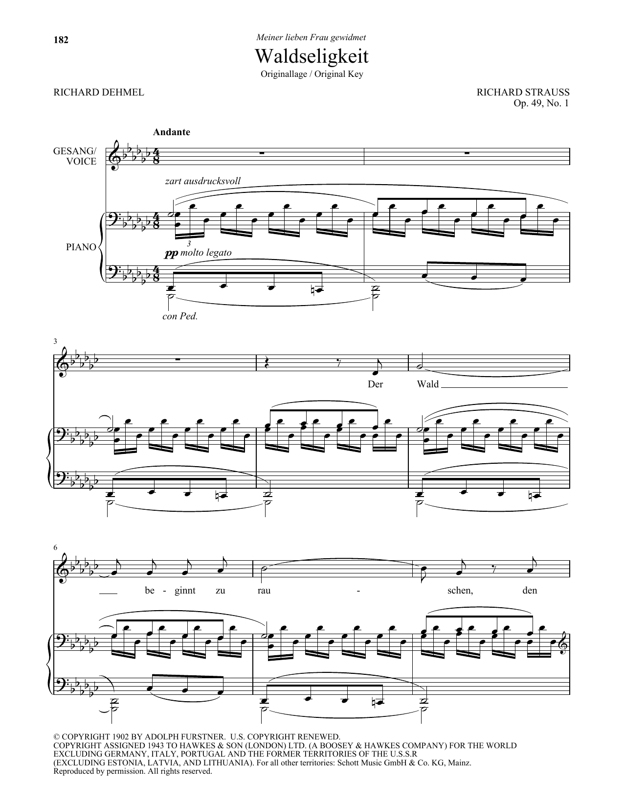 Waldseligkeit (High Voice) (Piano & Vocal) von Richard Strauss