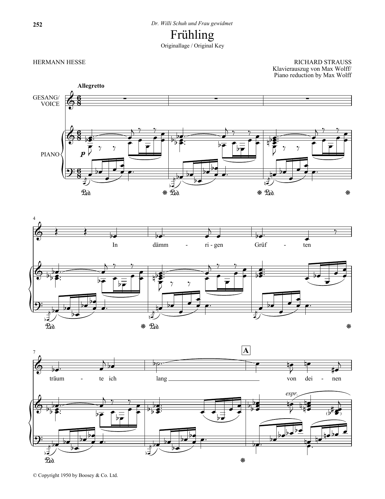 Fruhling (High Voice) (Piano & Vocal) von Richard Strauss