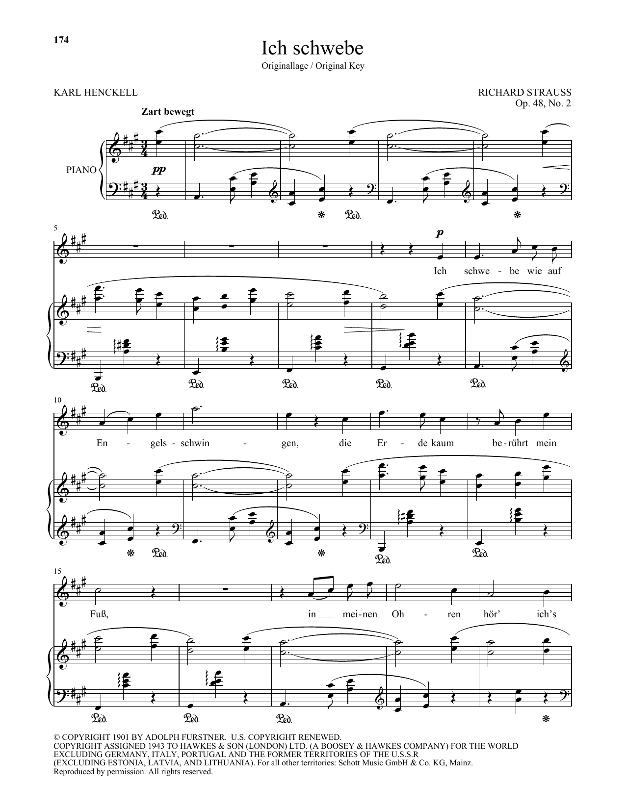Ich Schwebe (High Voice) (Piano & Vocal) von Richard Strauss