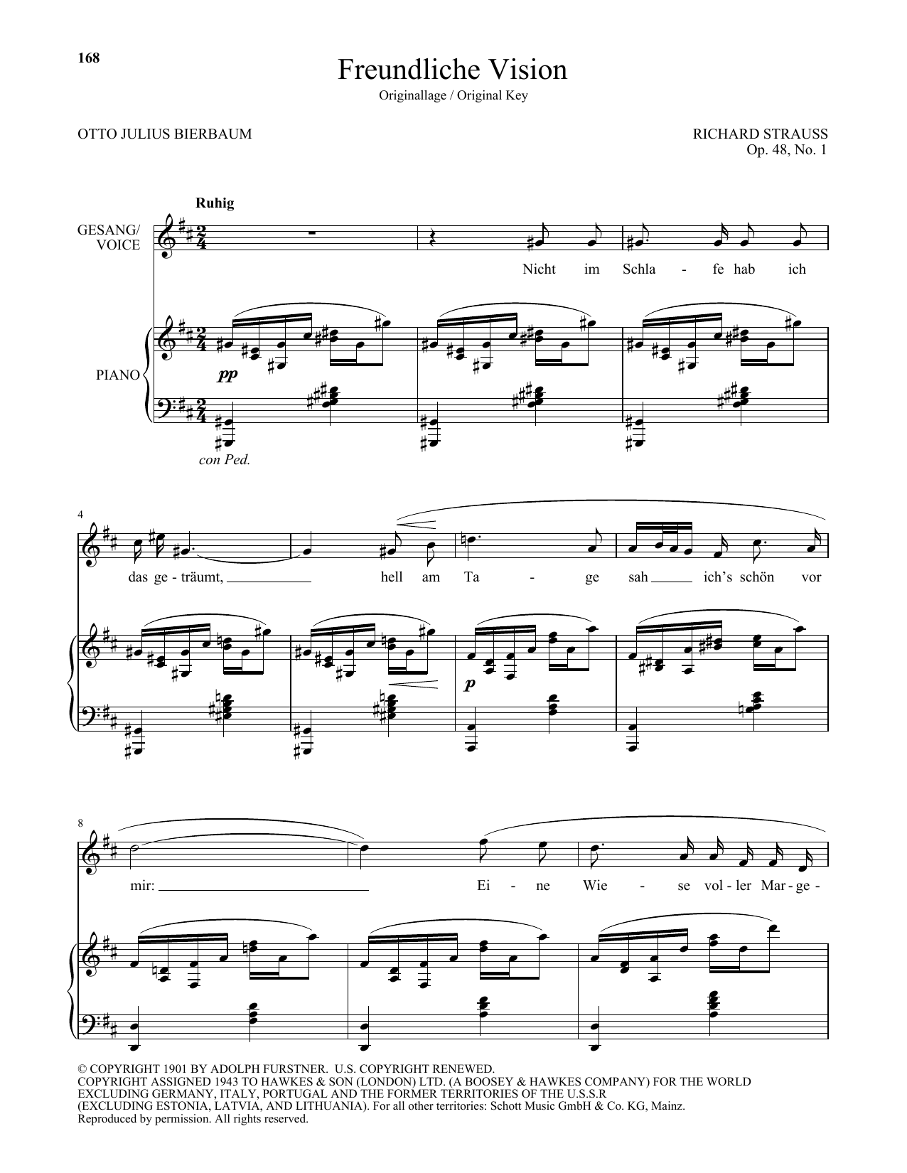 Freundliche Vision (High Voice) (Piano & Vocal) von Richard Strauss
