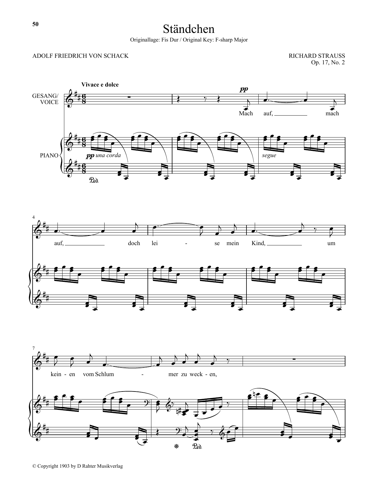 Standchen (Low Voice) (Piano & Vocal) von Richard Strauss