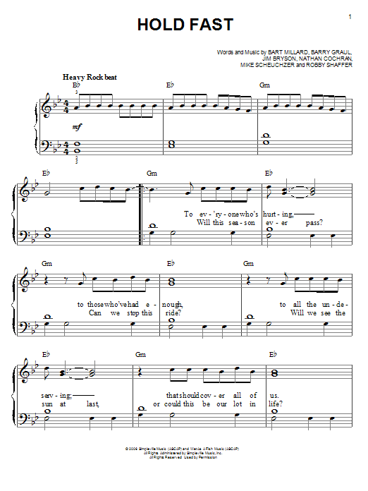Hold Fast (Easy Piano) von MercyMe