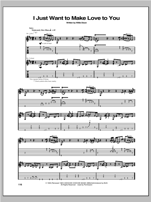 I Just Want To Make Love To You (Guitar Tab) von Robben Ford