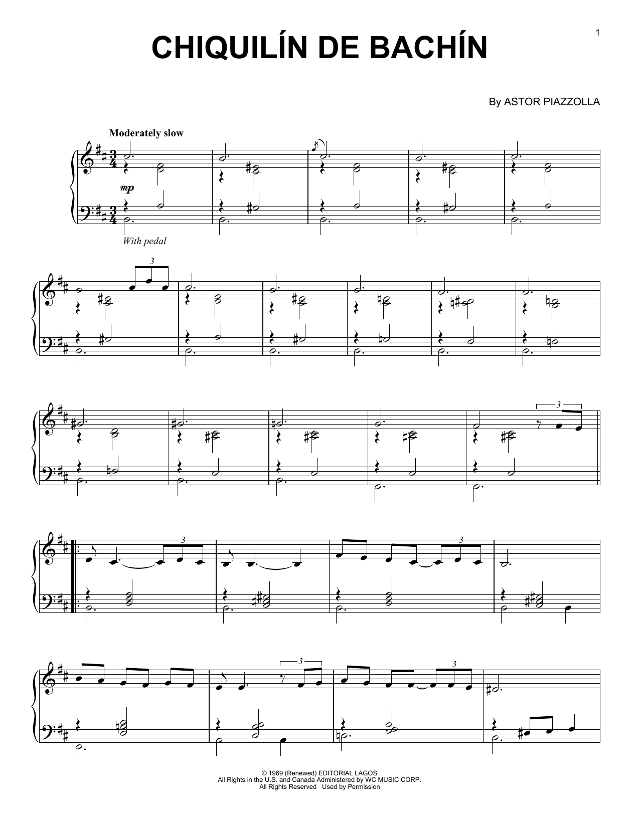 Chiquilin de Bachin (Piano Solo) von Astor Piazzolla