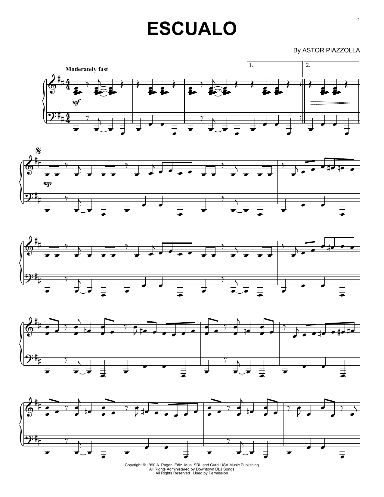 Escualo (Piano Solo) von Astor Piazzolla