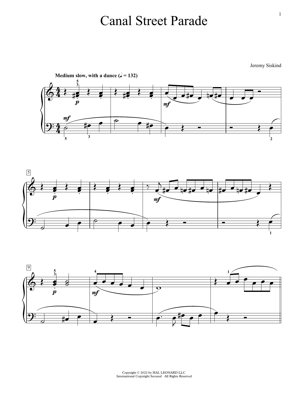 Canal Street Parade (Educational Piano) von Jeremy Siskind