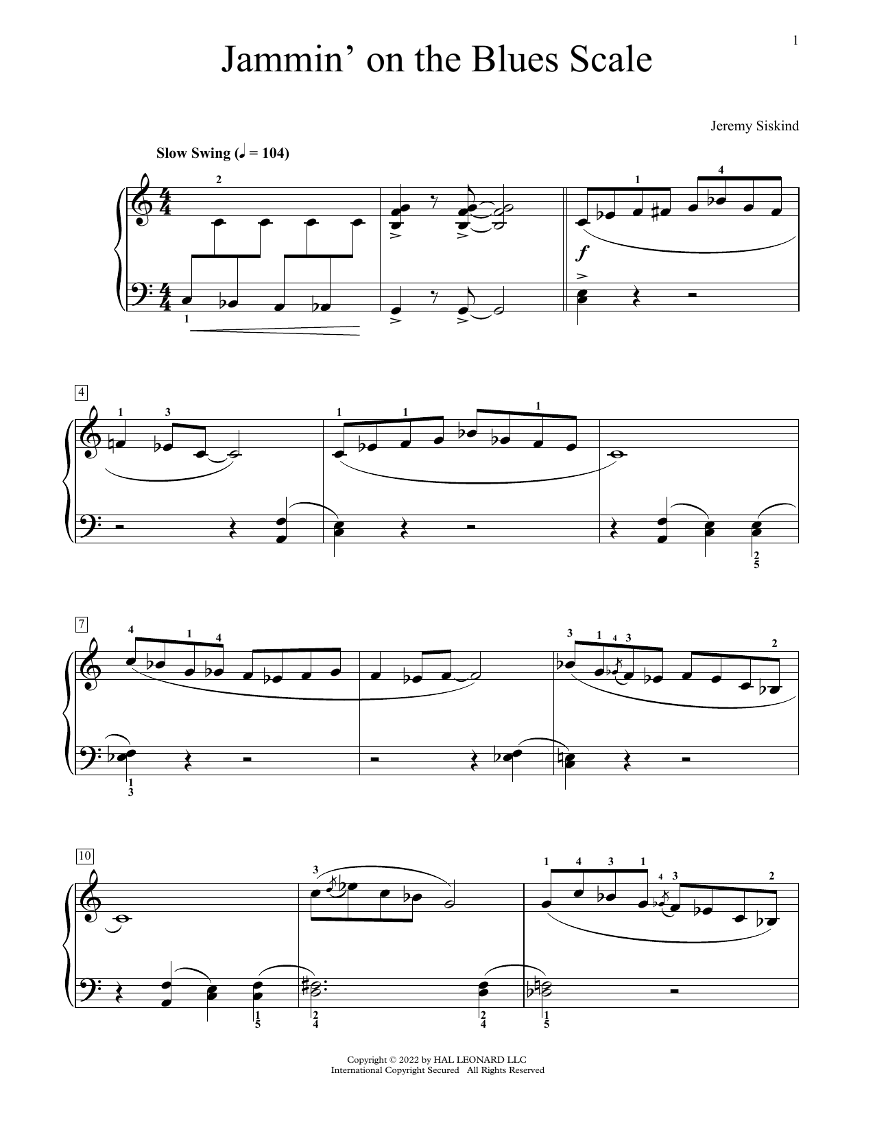 Jammin' On The Blues Scale (Educational Piano) von Jeremy Siskind