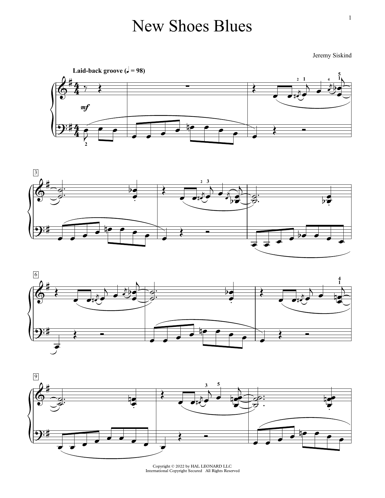 New Shoes Blues (Educational Piano) von Jeremy Siskind