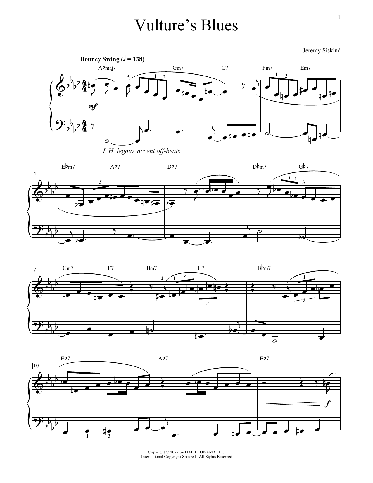 Vulture's Blues (Educational Piano) von Jeremy Siskind