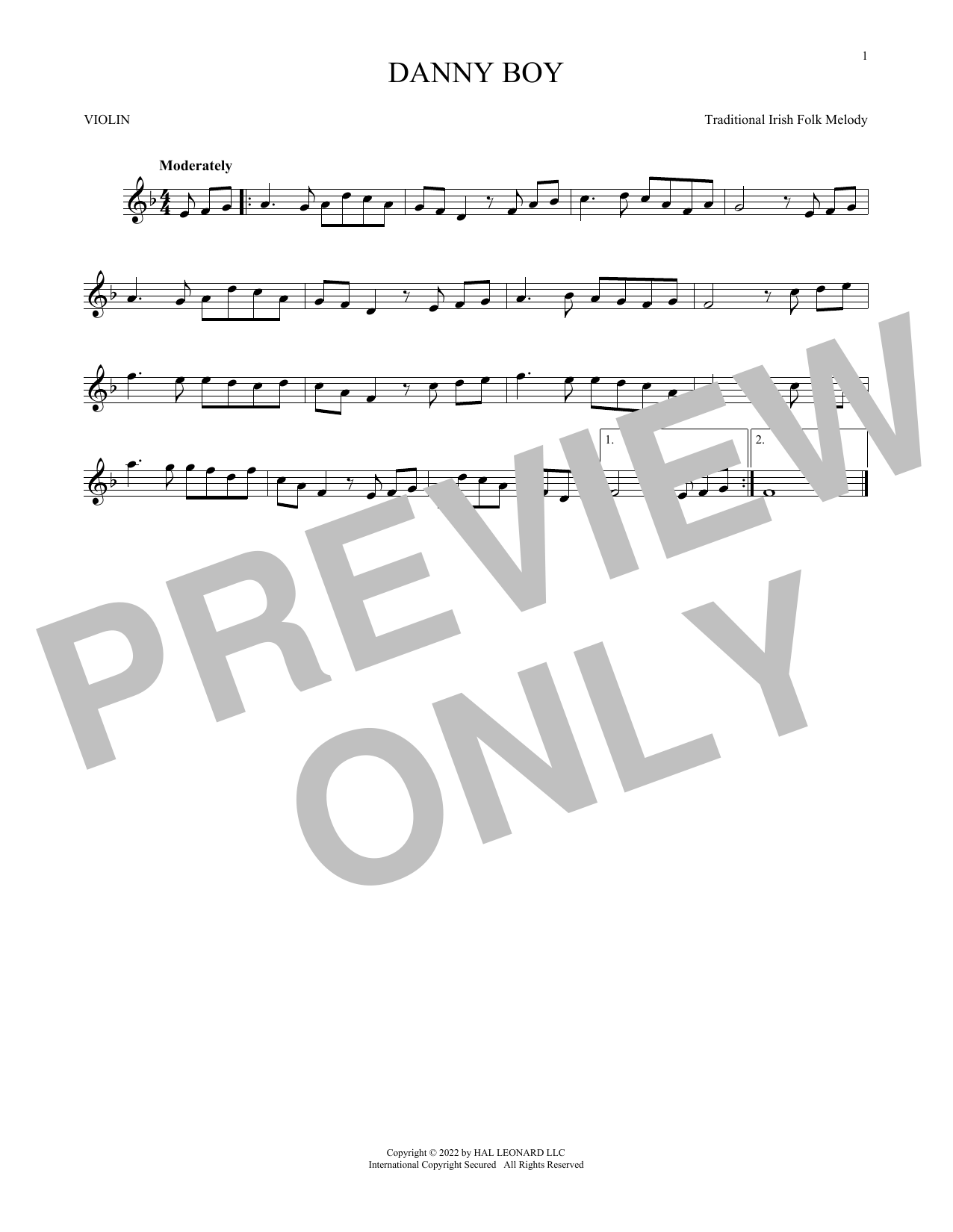 Danny Boy (Violin Solo) von Frederick Edward Weatherly