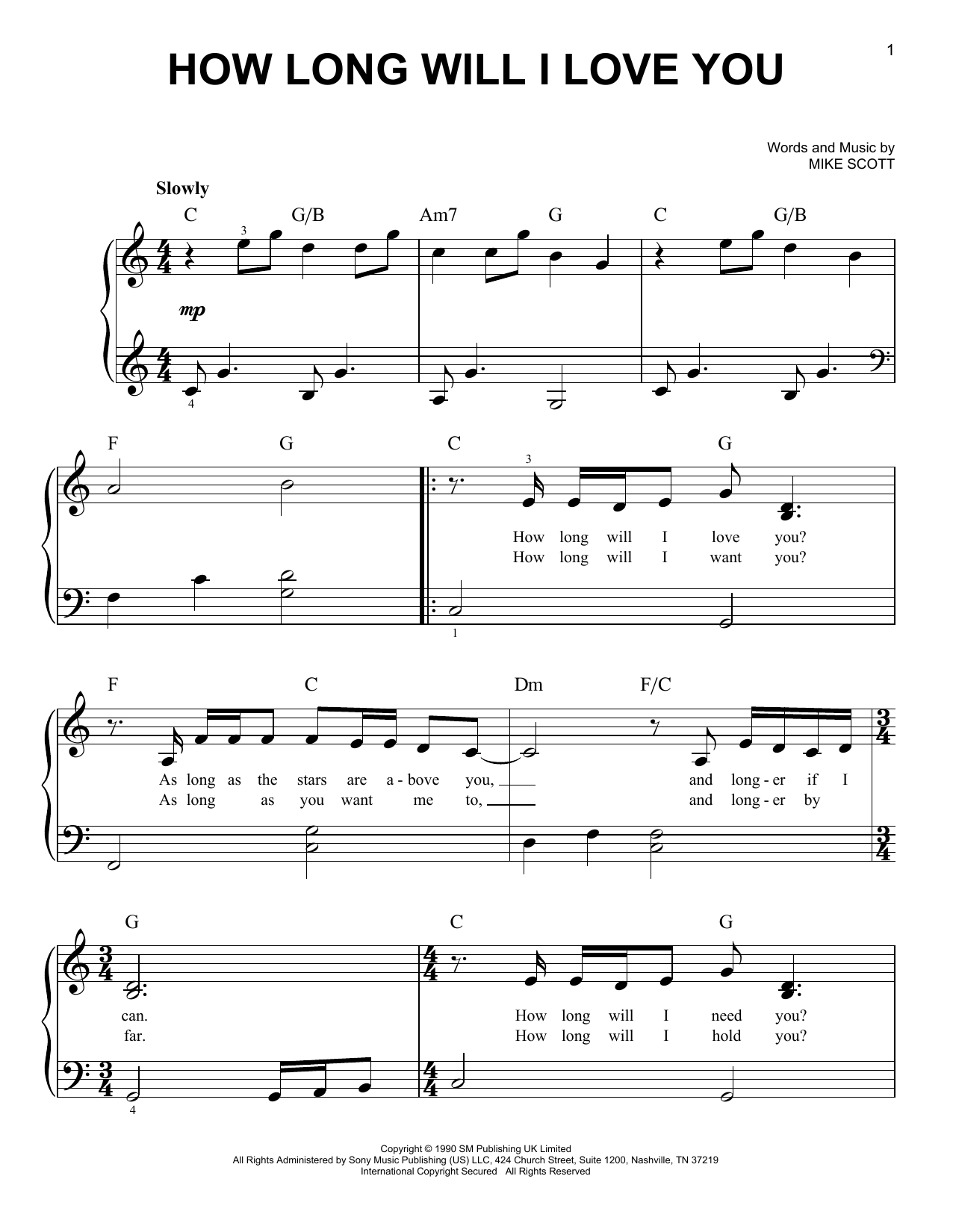 How Long Will I Love You (Very Easy Piano) von Ellie Goulding