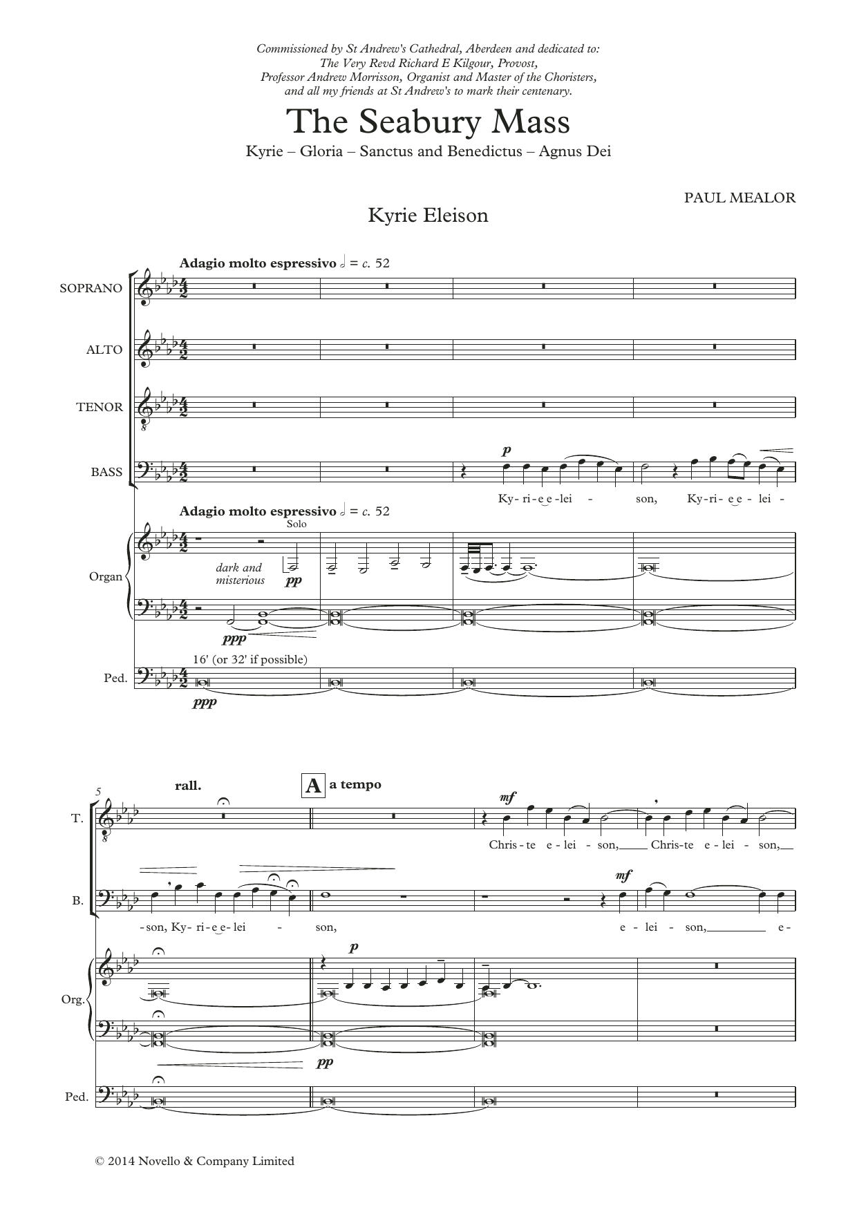 The Seabury Mass (SATB Choir) von Paul Mealor