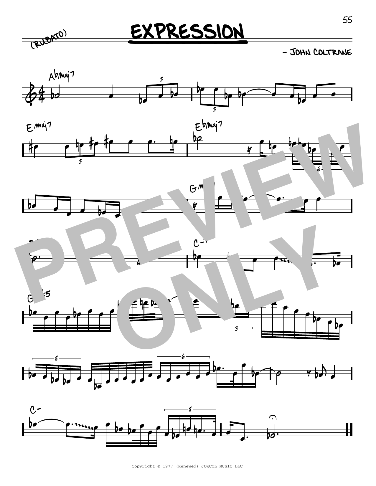 Expression (Real Book  Melody & Chords) von John Coltrane
