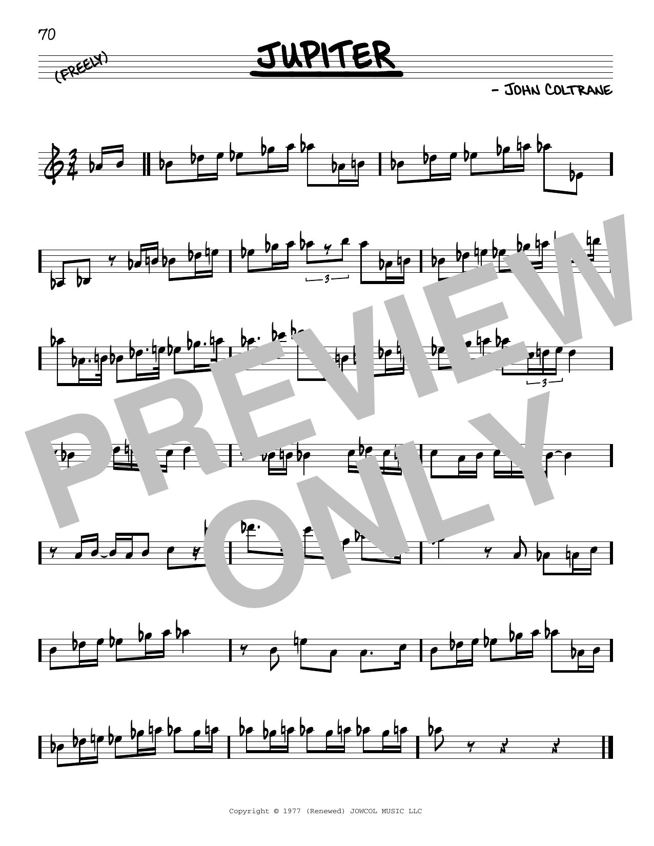 Jupiter (Real Book  Melody & Chords) von John Coltrane