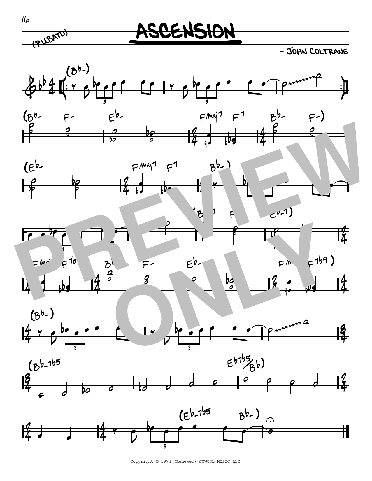 Ascension (Real Book  Melody & Chords) von John Coltrane