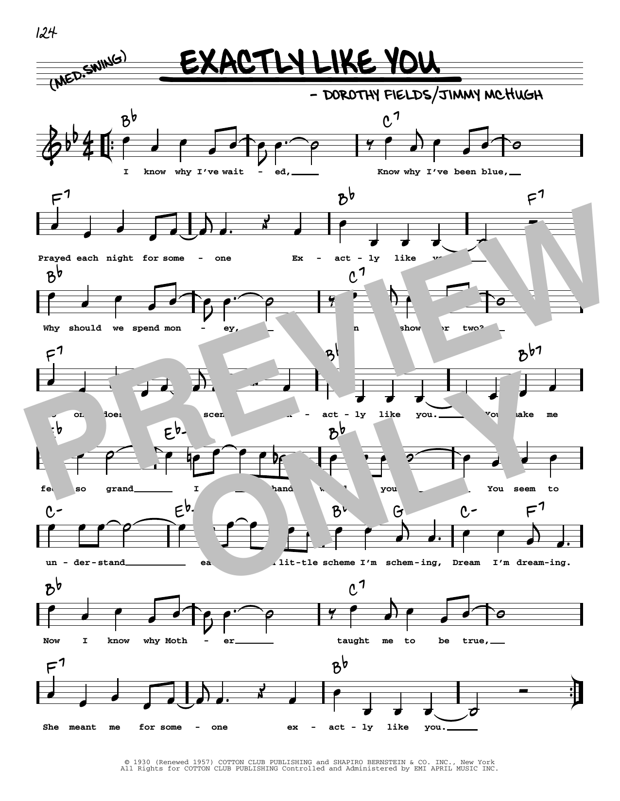 Exactly Like You (arr. Robert Rawlins) (Real Book  Melody, Lyrics & Chords) von Dorothy Fields