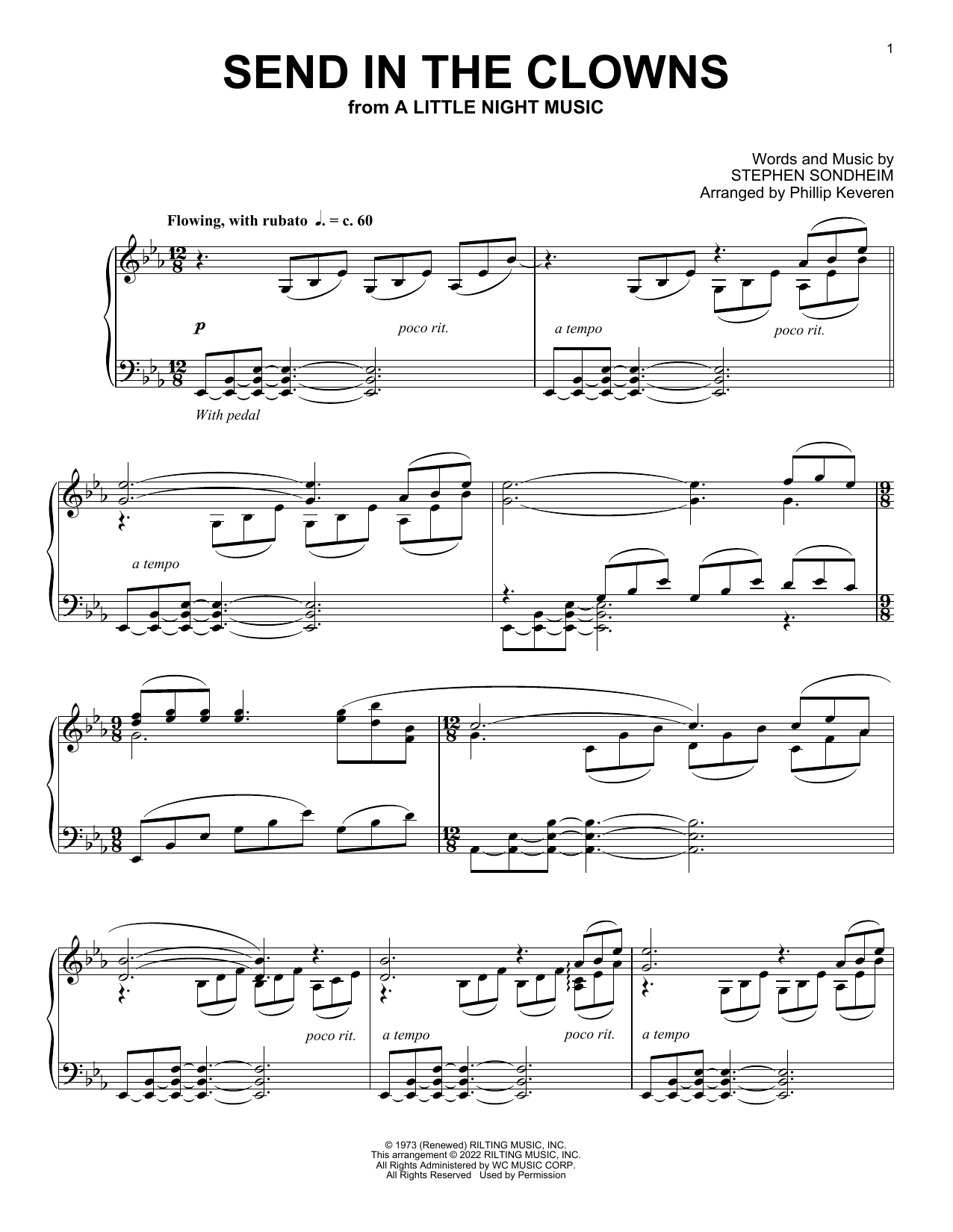 Send In The Clowns (from A Little Night Music) (arr. Phillip Keveren) (Piano Solo) von Stephen Sondheim