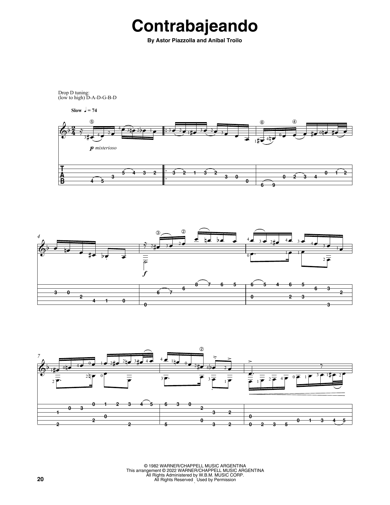 Contrabajeando (arr. Celil Refik Kaya) (Solo Guitar) von Astor Piazzolla