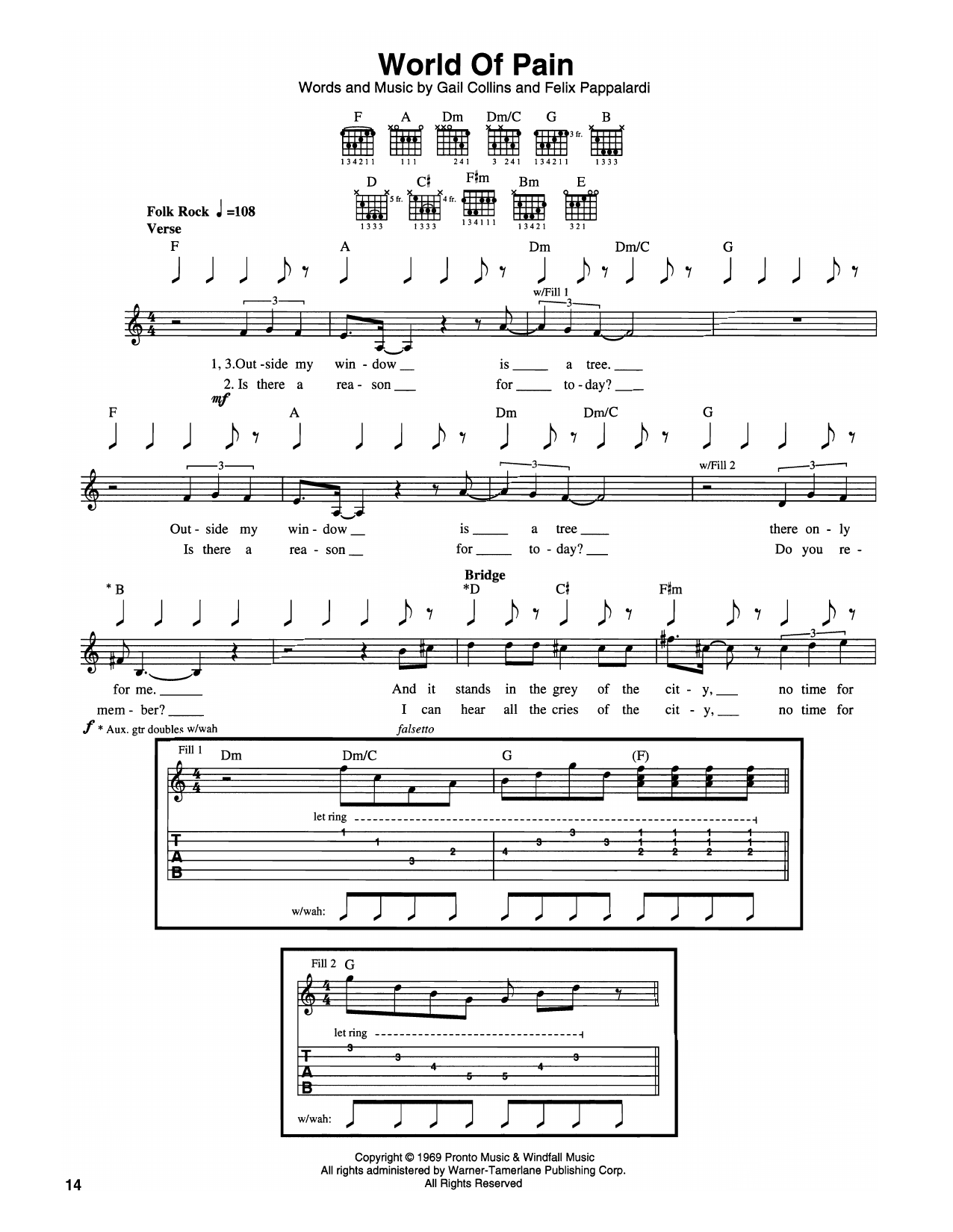 World Of Pain (Guitar Tab) von Cream