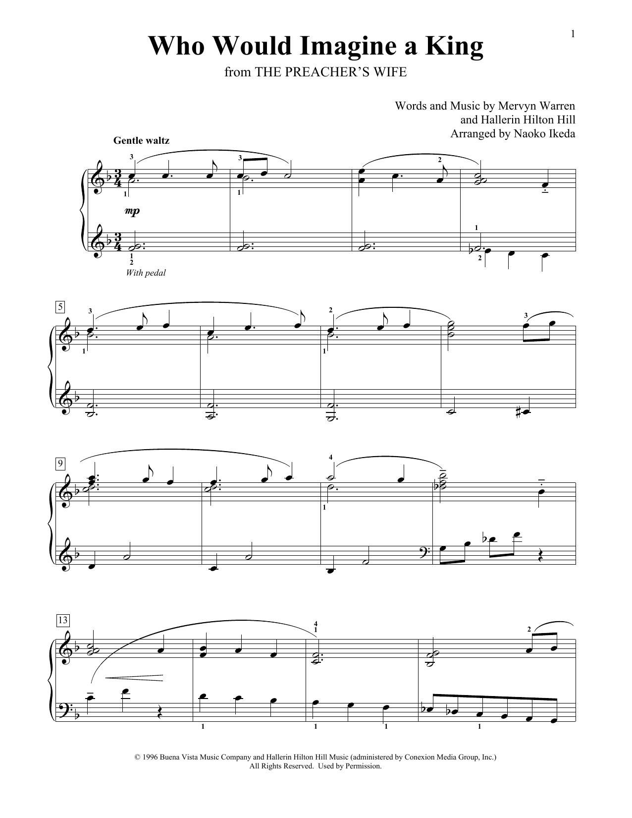 Who Would Imagine A King (arr. Naoko Ikeda) (Educational Piano) von Whitney Houston